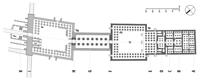 ルクソール神殿平面図