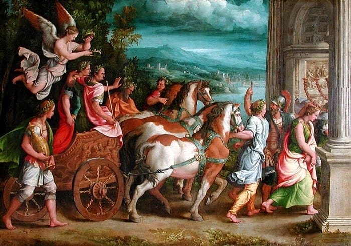 ティトゥスの凱旋　ジュリオ・ロマーノ作、1537年