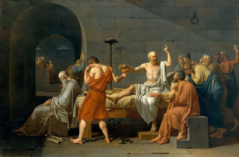 新古典主義 - 『ソクラテスの死』(1787- ジャック＝ルイ・ダヴィッド 画/ メトロポリタン美術館蔵)