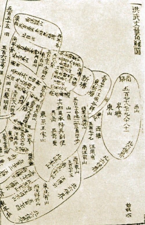 里甲制 魚鱗図冊