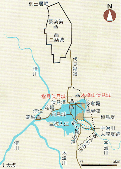 伏見城位置図