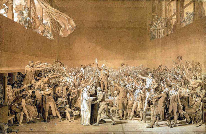 フランス革命 革命の勃発 球技場の誓い