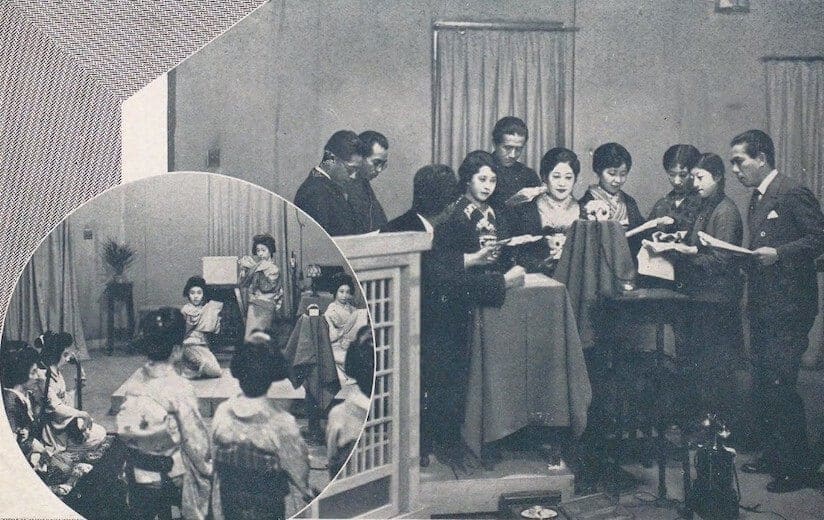 1920年代末のラジオ放送収録風景